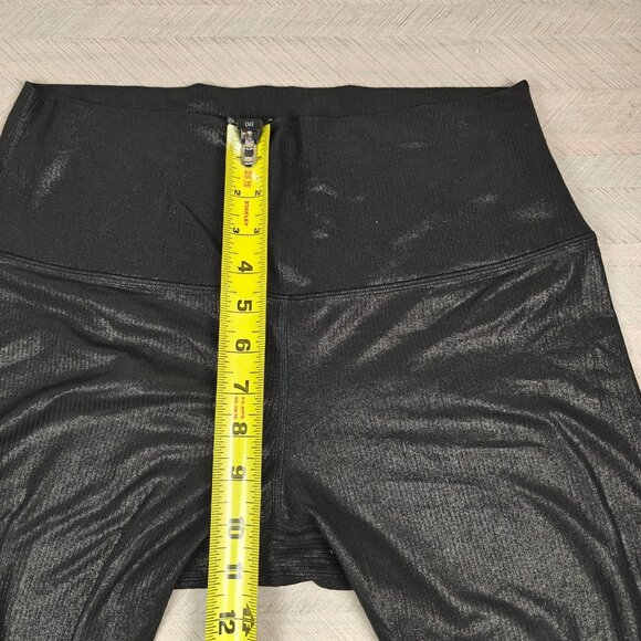 Lululemon Align High-Rise Ribbed Pant 25" Shine Radiate Foil Black Night Size 12 - Picture 8 of 9